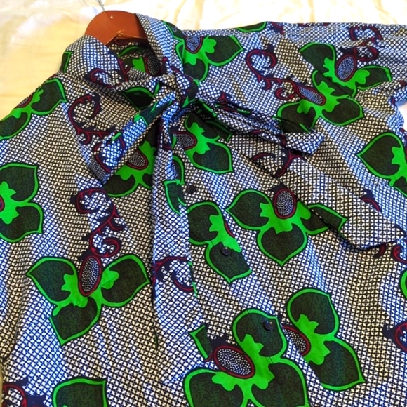 Wax African fabric blouse L or XL - Picture 1 of 7